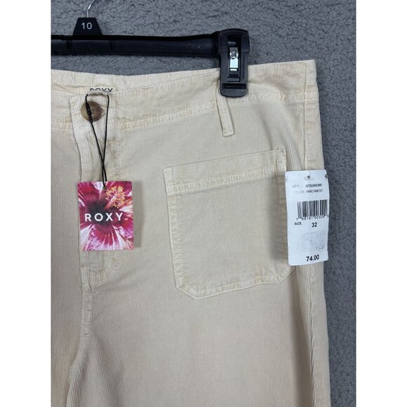 Roxy Women's Mid-Rise Straight Leg Corduroy Pants Size 32 Parchment NWT's. - Picture 6 of 8
